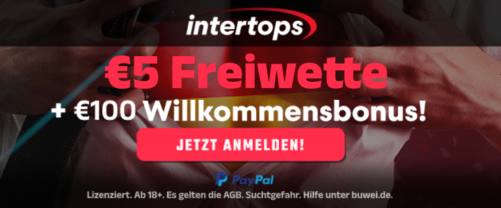 Intertops Bonus für Neukunden