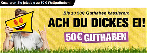 5 Euro Freebet bei Interwetten holen! Interwetten Osteraktion Gratis Guthaben bis zu 50 Euro