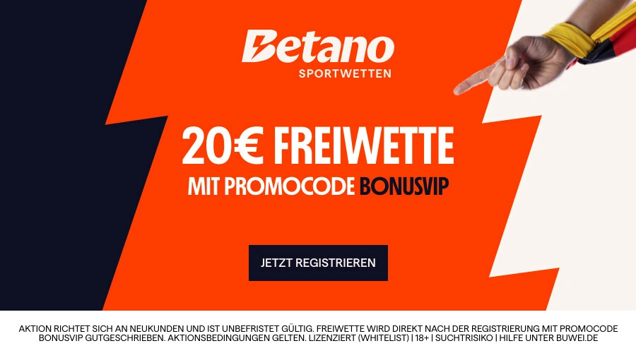 Betano 20e Freiwette mit promocode: BONUSVIP Betano 20e Freiwette mit promocode: BONUSVIP