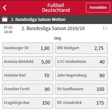 Stuttgart HSV Meister Wetten