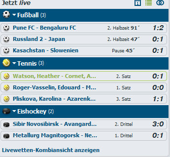 Live Wetten im Bet-at-home Wettangebot