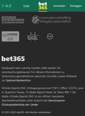 Bet365 Sicherheit Bet365 Sportwetten Lizenz