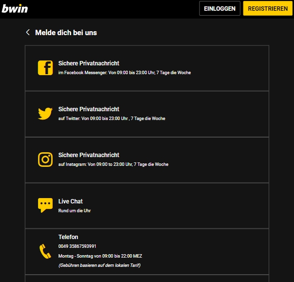 Bwin Sportwetten Bwin Kontakt