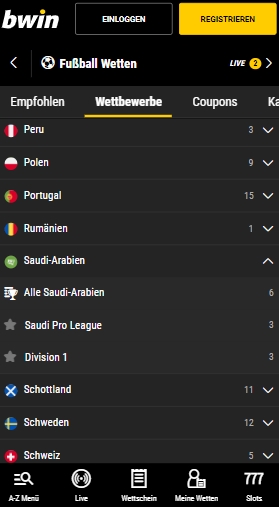 Bwin Sportwetten Bwin Fußball