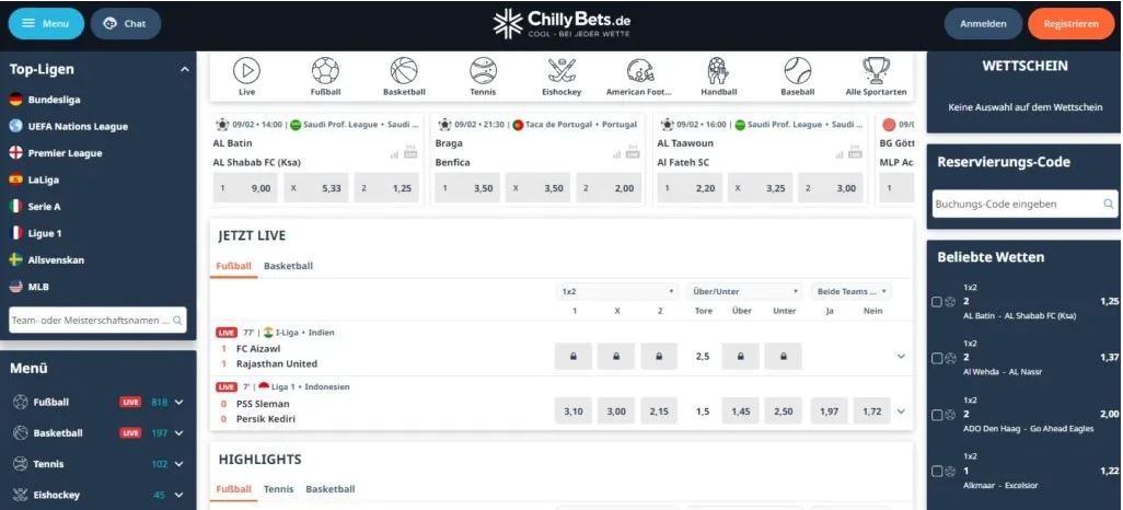 Chillybets Website