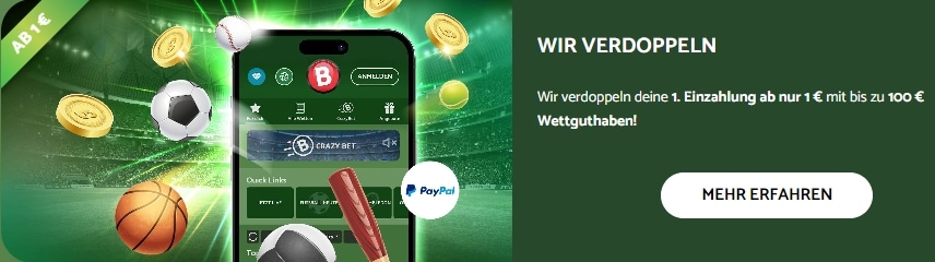 Crazybuzzer Bonus 100 % bis zu 100 €