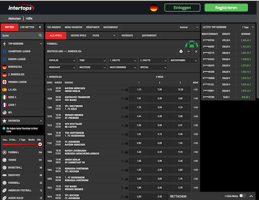 Intertops online