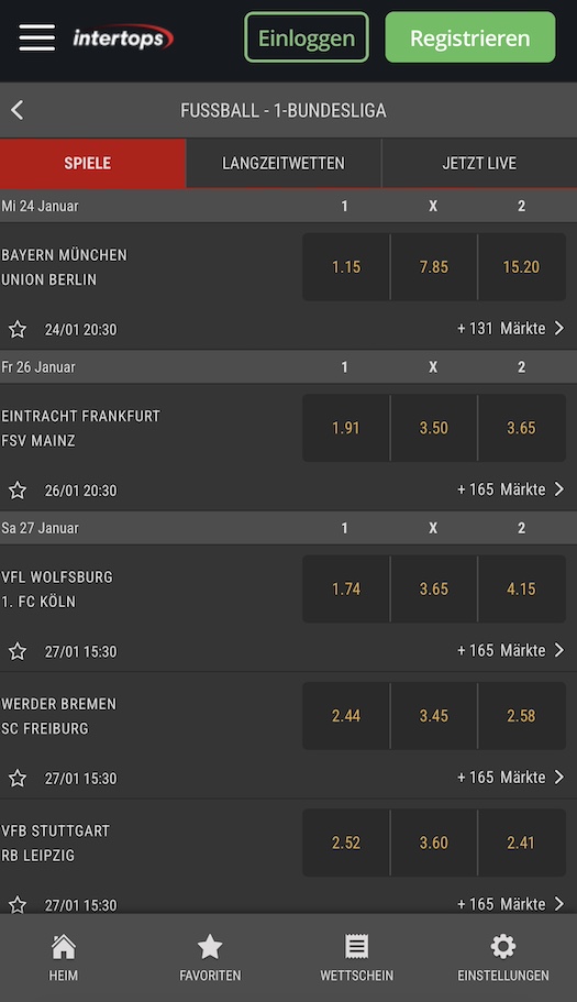 Intertops Sportwetten
