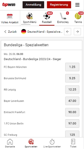 Tipwin Fußball Tipwin Bundesliga