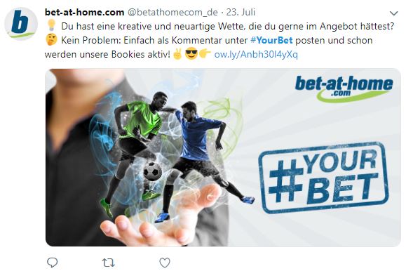 Bet-at-home Wette erstellen
