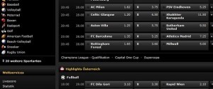 Bwin Wetten – Website Design und Navigation