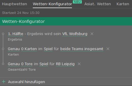 Wette erstellen Bet365