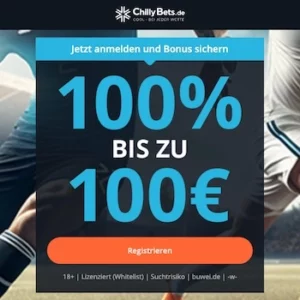 Chillybets Wettbonus – Neukundenbonus für Sportwetten 2025