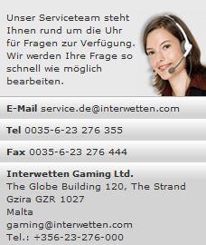 Interwetten Kundenservice